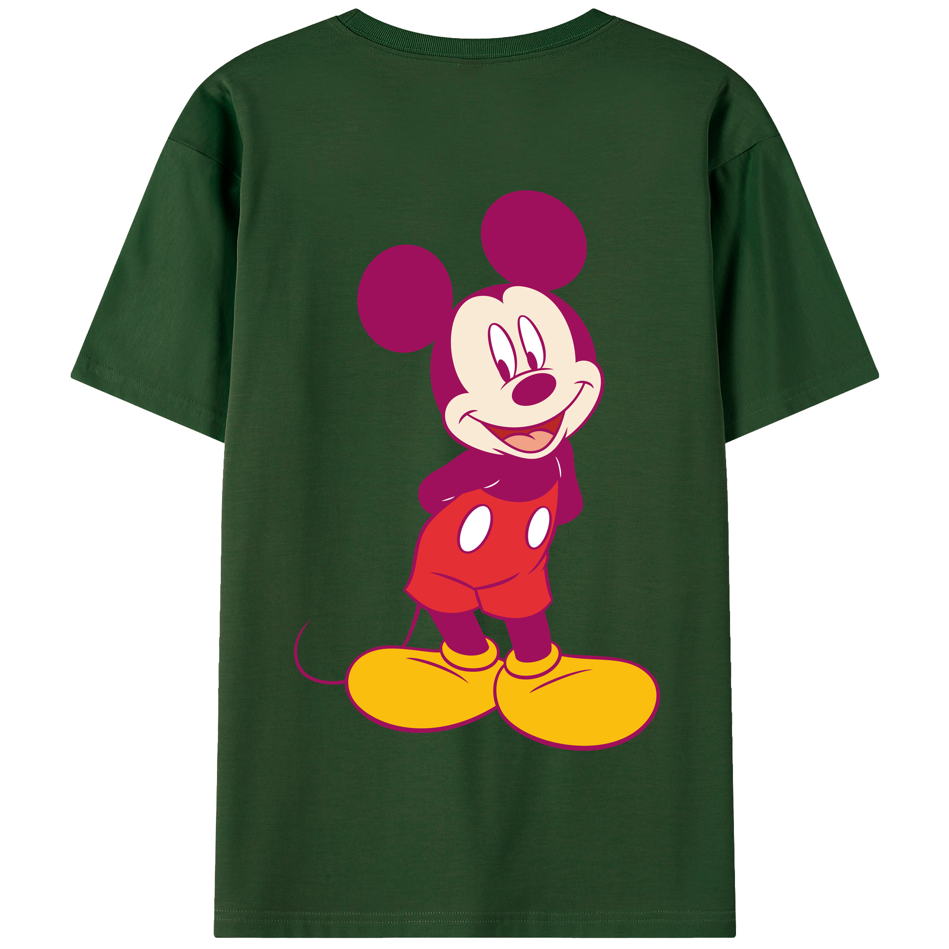 （画像用） ミッキーマウス Mickey Mouse 綿100％半袖Tシャツ（背面プリント）